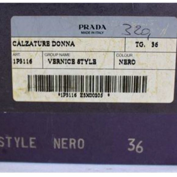 VNTG Prada Vernice Black Patent Leather Kitten Heels  IOB — SZ US 6 / EU 36 - Picture 10 of 13